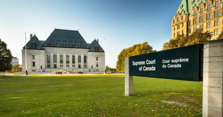 Supreme Court of Canada building and sign