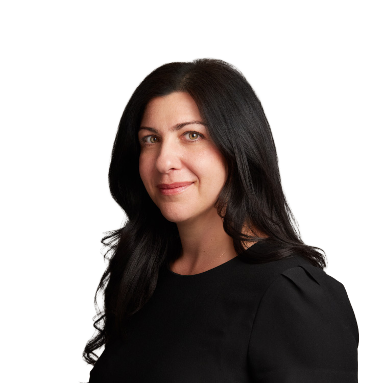 Professional headshot of woman with long dark hair