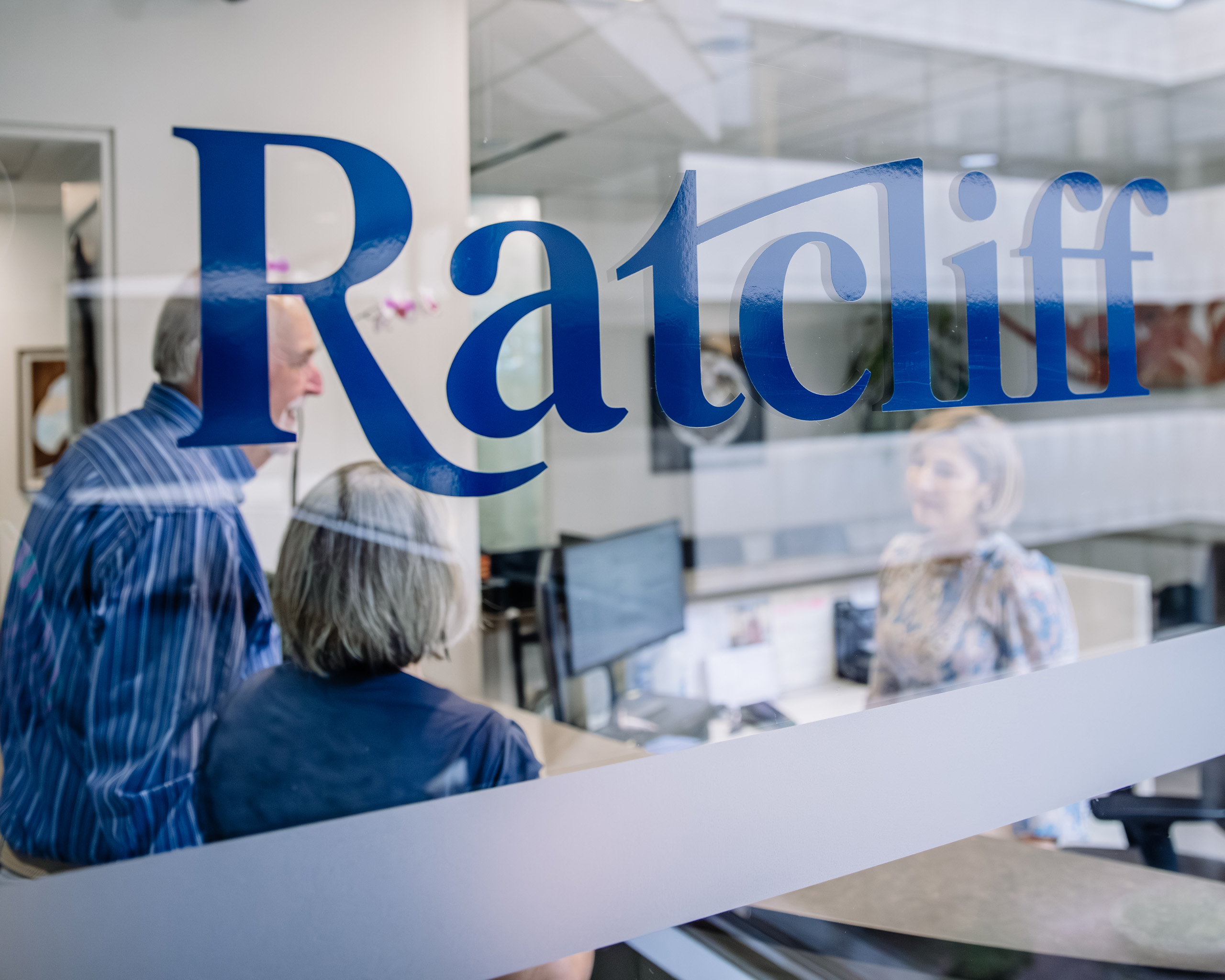 ratcliff office logo front desk